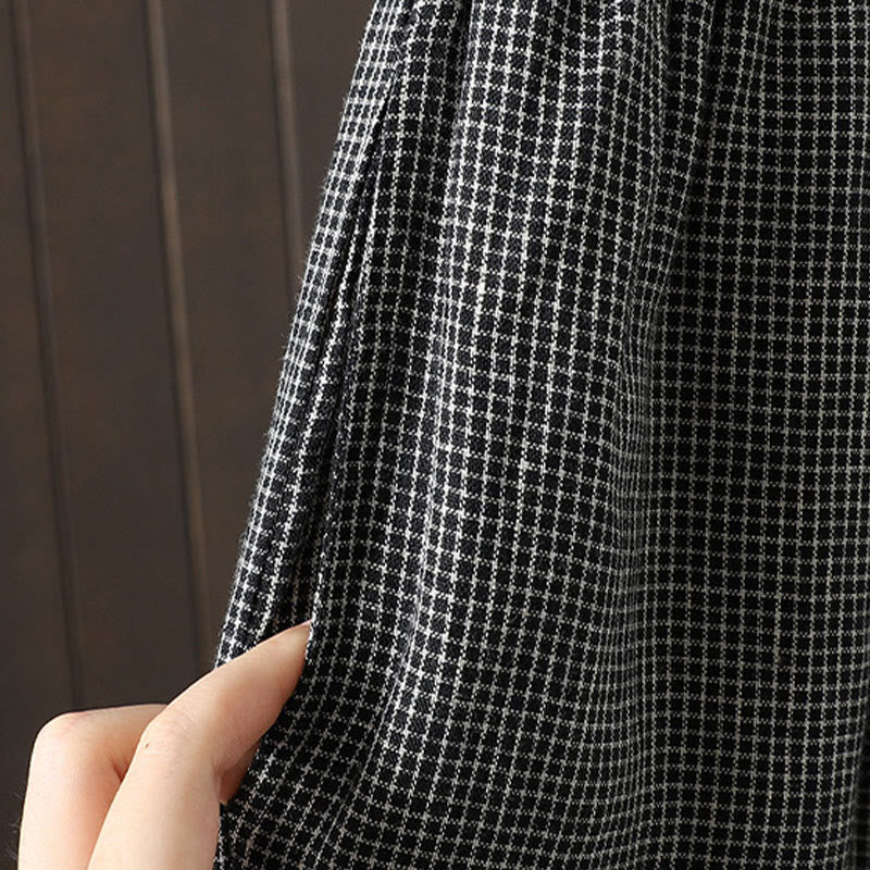 Buddha Stonesカジュアル スプライシングカラーロープ レディース コットン ストレートレッグパンツ ポケット付き - image 16