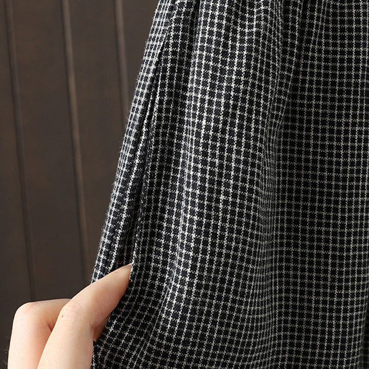 Buddha Stonesカジュアル スプライシングカラーロープ レディース コットン ストレートレッグパンツ ポケット付き - image 16