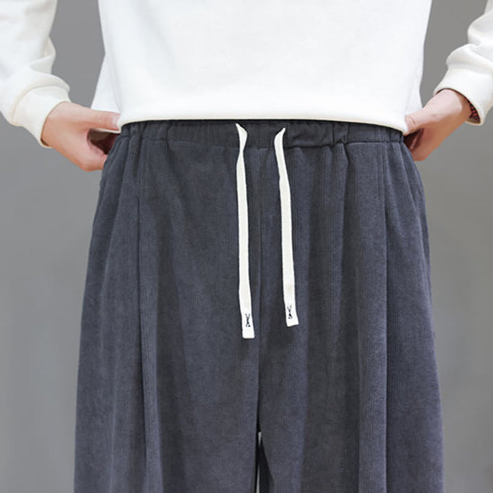 Buddha Stones無地 ピュアコットン コーデュロイ メンズ ハーレムパンツ ポケット付き - image 21