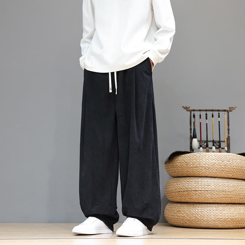 Buddha Stones無地 ピュアコットン コーデュロイ メンズ ハーレムパンツ ポケット付き - image 28