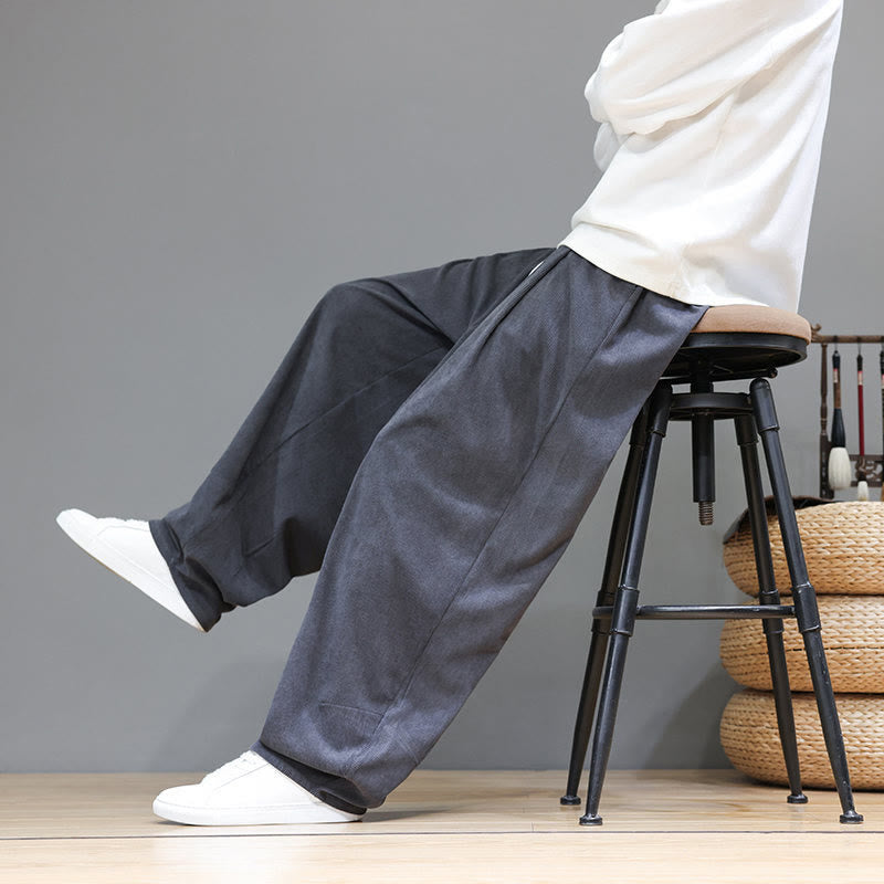 Buddha Stones無地 ピュアコットン コーデュロイ メンズ ハーレムパンツ ポケット付き - image 20