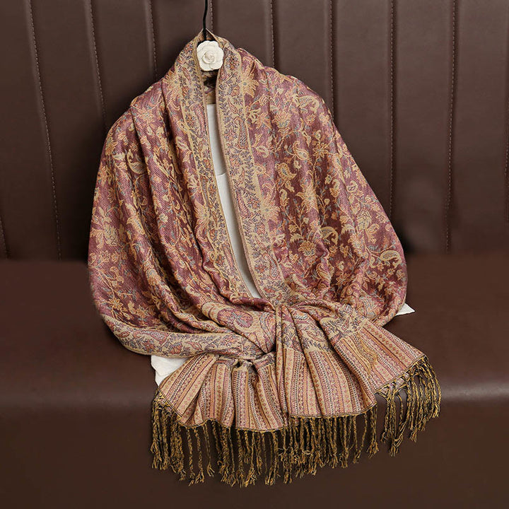 Buddha Stonesエスニック デイリー チベット ペイズリー柄 タッセル コージー スカーフ ショール - image 33