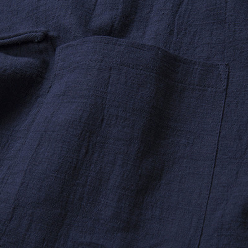 Buddha Stones無地 カジュアル フロッグボタン メンズ シャツ 衣類 - image 14