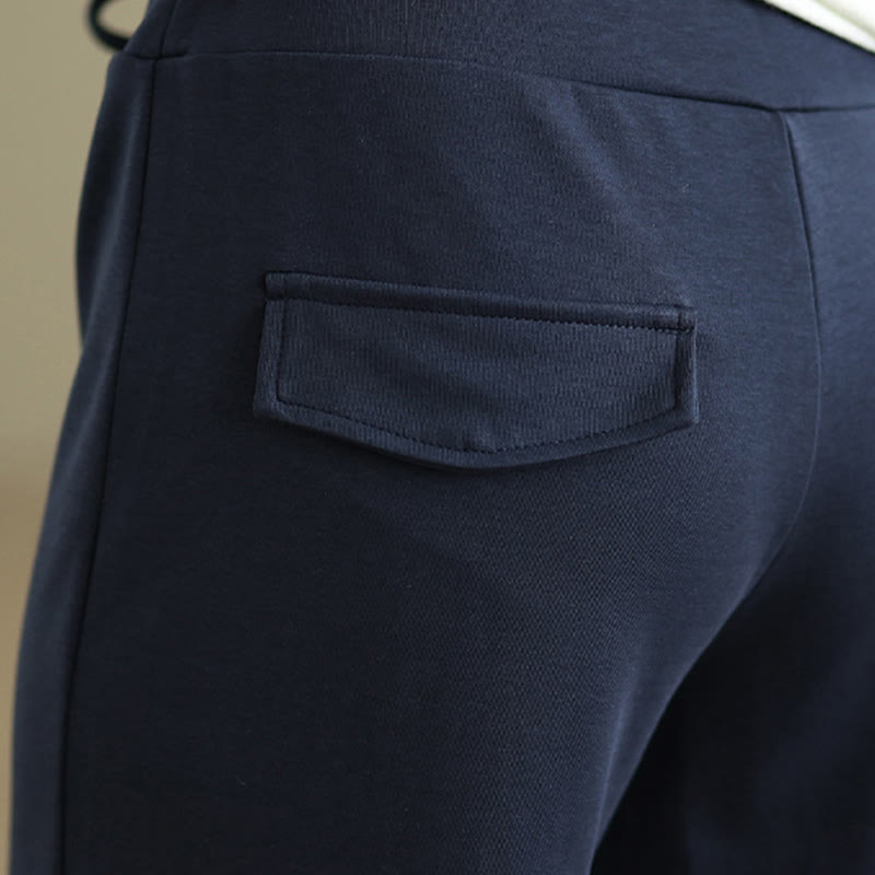 Buddha Stones無地ドローストリングコットンポリエステルレディースワイドレッグパンツ(ポケット付き) - image 6