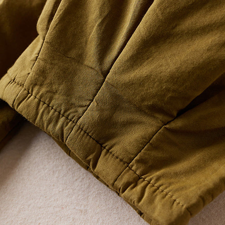 Buddha Stones無地コットンパッド入りレディースハーレムコットン厚手パンツ(ポケット付き) - image 6