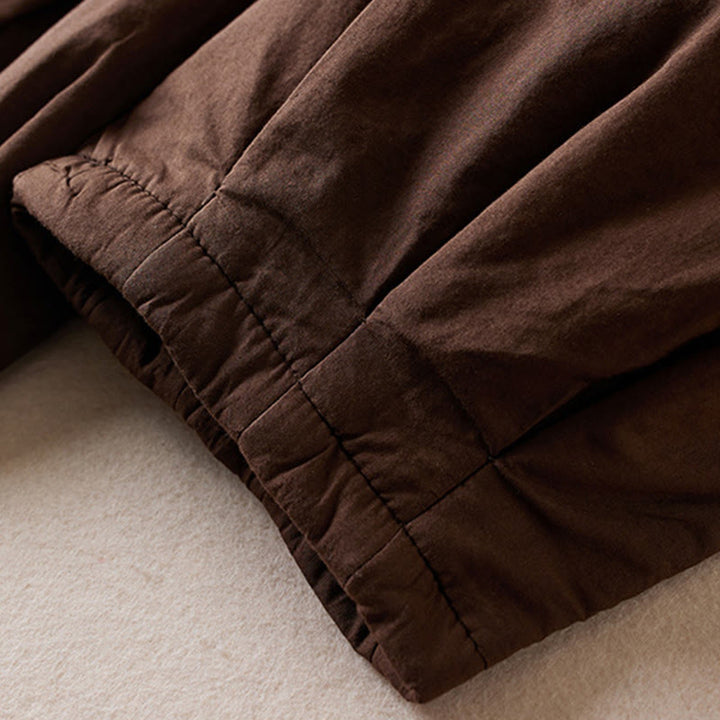 Buddha Stones無地コットンパッド入りレディースハーレムコットン厚手パンツ(ポケット付き) - image 14