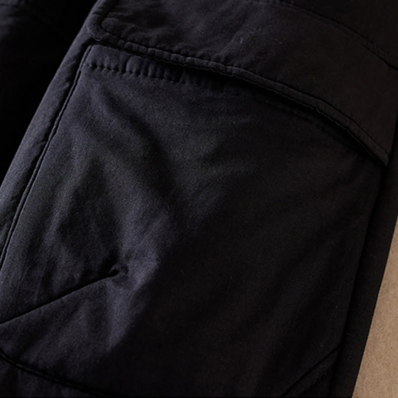 Buddha Stones無地コットンパッド入りレディースハーレムコットン厚手パンツ(ポケット付き) - image 29