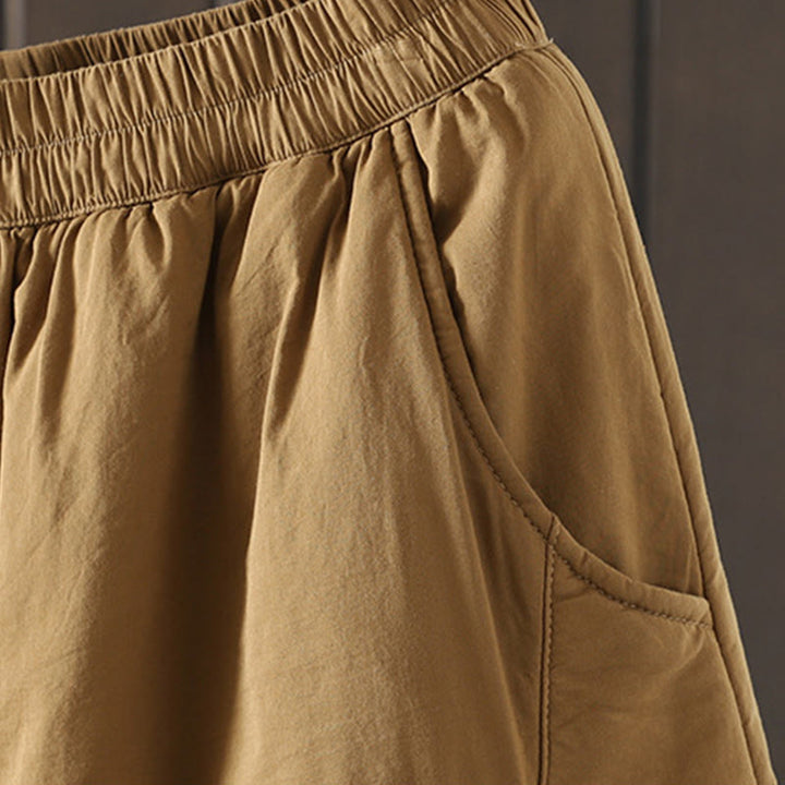 Buddha Stones無地 暖かい コットンパッド レディース ハーレム コットンパンツ ポケット付き - image 4