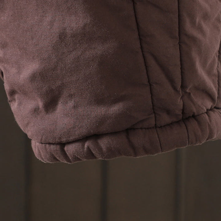 Buddha Stones無地 暖かい コットンパッド レディース ハーレム コットンパンツ ポケット付き - image 11