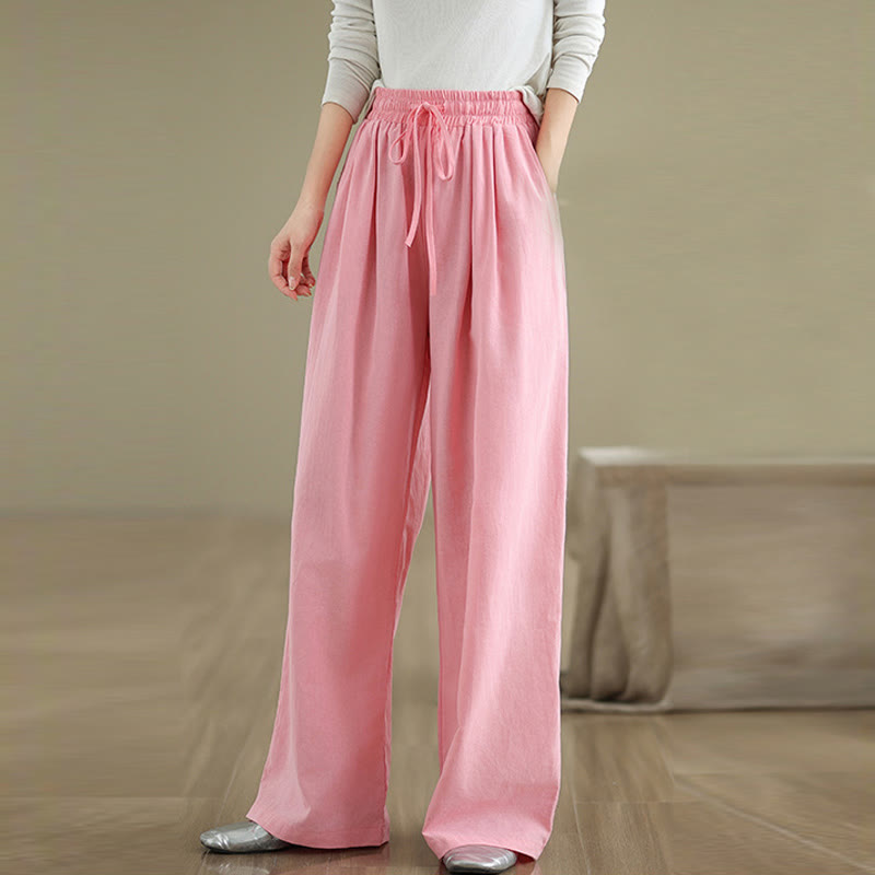 Buddha Stonesカジュアル ストレートレッグ レディース コットンパンツ ポケット付き - image 16