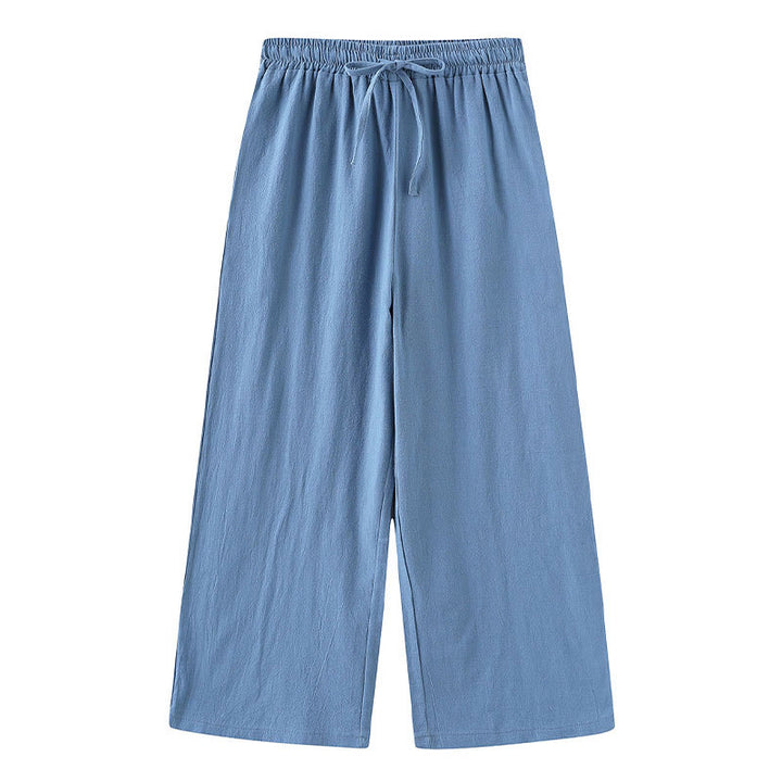 Buddha Stones 2点セット 長袖シャツ ポケット付きトップス ドローストリングパンツ 瞑想用コットンリネン服 レディース セット - image 21