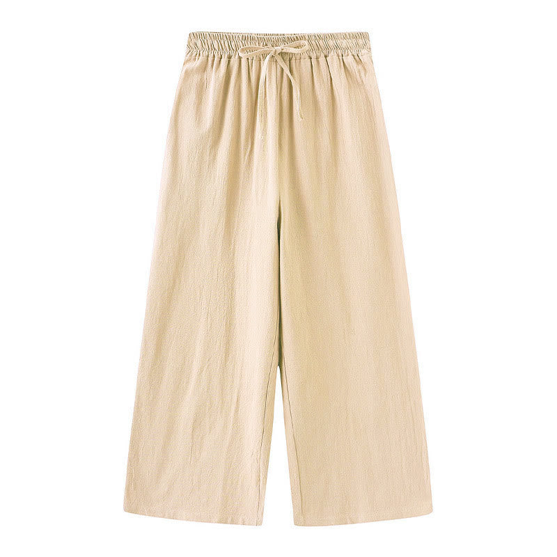 Buddha Stones 2点セット 長袖シャツ ポケット付きトップス ドローストリングパンツ 瞑想用コットンリネン服 レディース セット - image 15