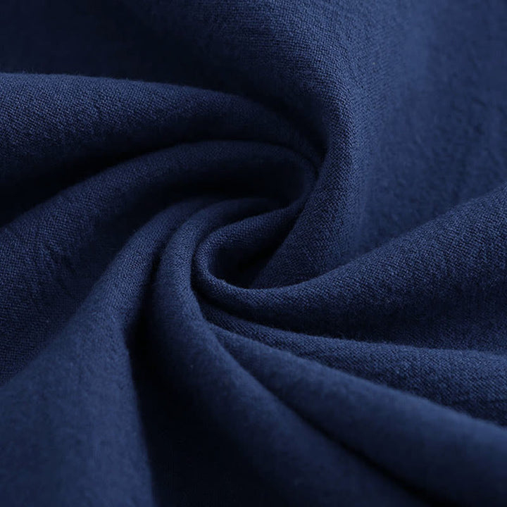 Buddha Stones 2点セット 長袖シャツ ポケット付きトップス ドローストリングパンツ 瞑想用コットンリネン服 レディース セット - image 34