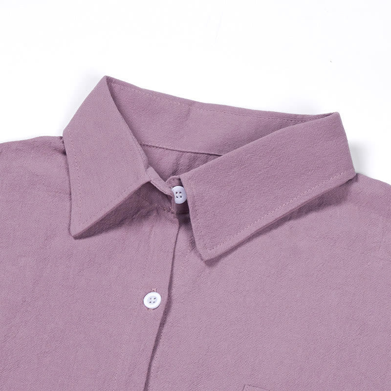 Buddha Stones 2点セット 長袖シャツ ポケット付きトップス ドローストリングパンツ 瞑想用コットンリネン服 レディース セット - image 60