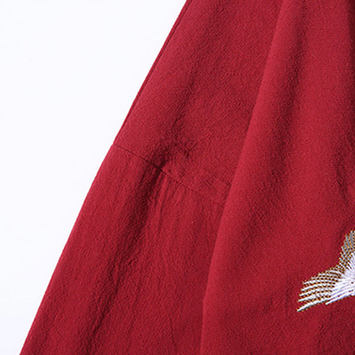 Buddha Stones白鶴 吉祥雲 刺繍 七分袖 メンズ着物 - image 8