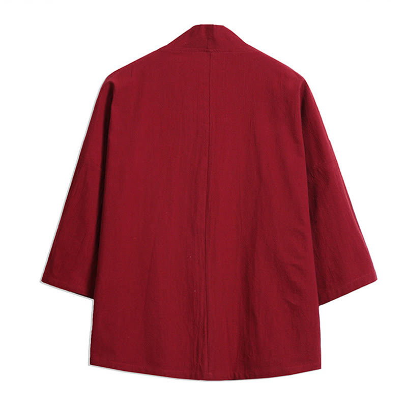 Buddha Stones白鶴 吉祥雲 刺繍 七分袖 メンズ着物 - image 5