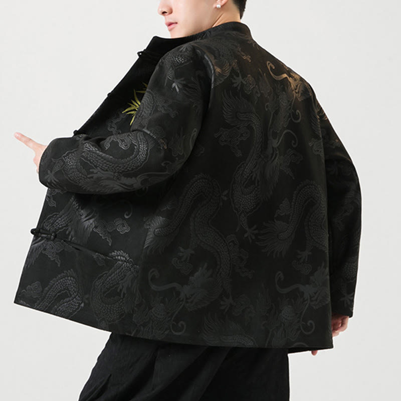 Buddha Stones竹 龍 カエルボタンデザイン 長袖 メンズジャケット - image 4