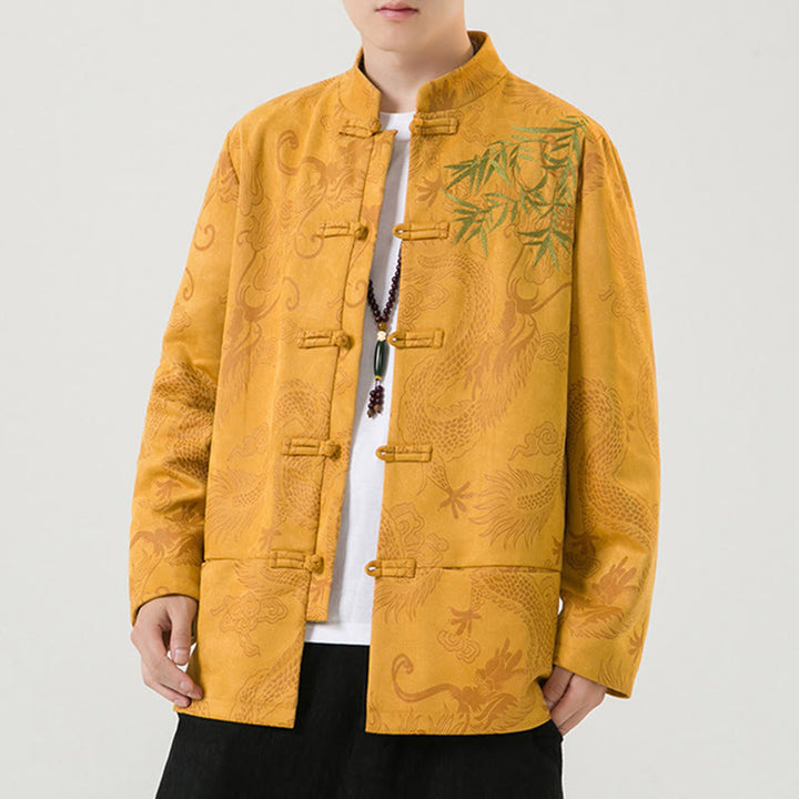 Buddha Stones竹 龍 カエルボタンデザイン 長袖 メンズジャケット - image 18