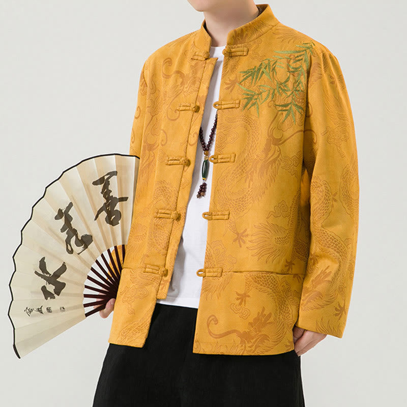 Buddha Stones竹 龍 カエルボタンデザイン 長袖 メンズジャケット - image 15