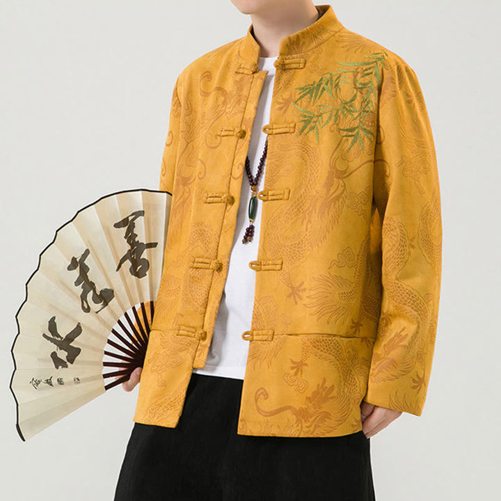 Buddha Stones竹 龍 カエルボタンデザイン 長袖 メンズジャケット - image 15