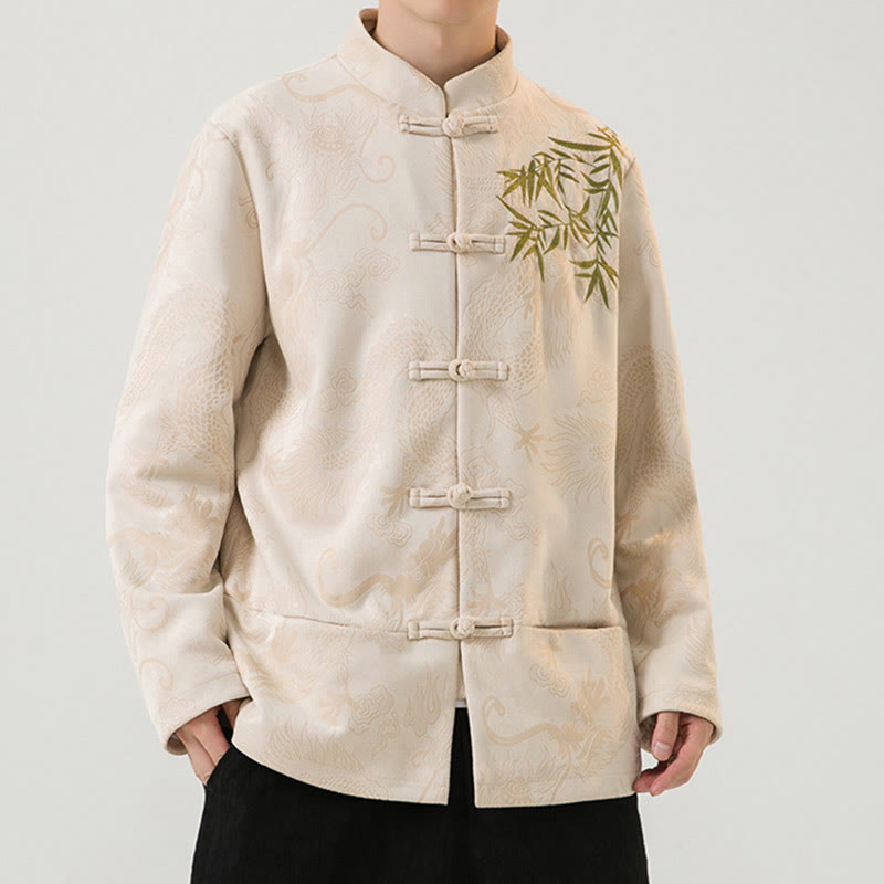 Buddha Stones竹 龍 カエルボタンデザイン 長袖 メンズジャケット - image 25