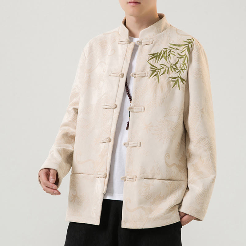 Buddha Stones竹 龍 カエルボタンデザイン 長袖 メンズジャケット - image 27