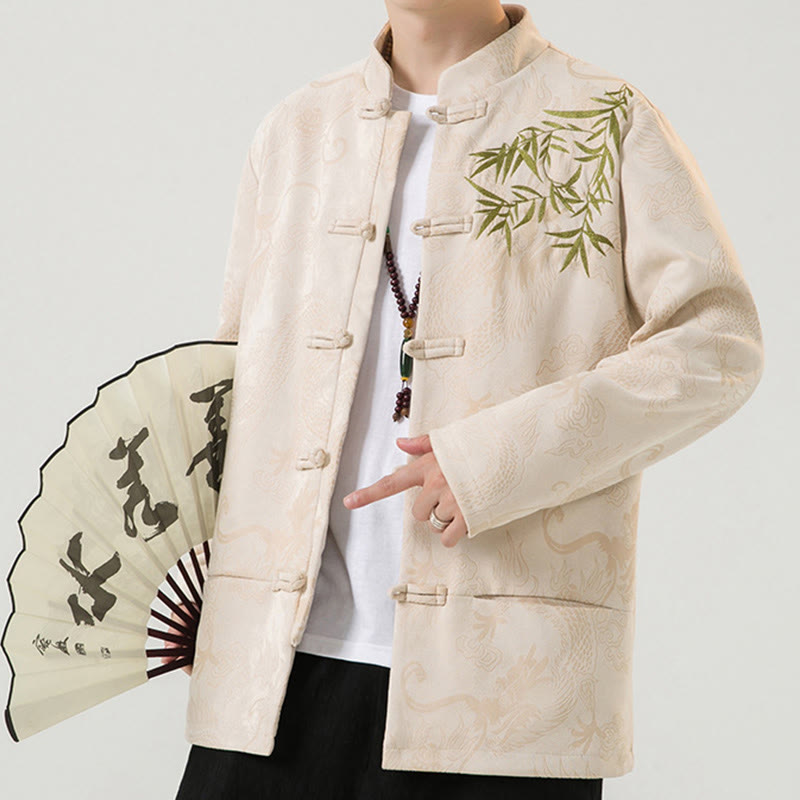 Buddha Stones竹 龍 カエルボタンデザイン 長袖 メンズジャケット - image 32