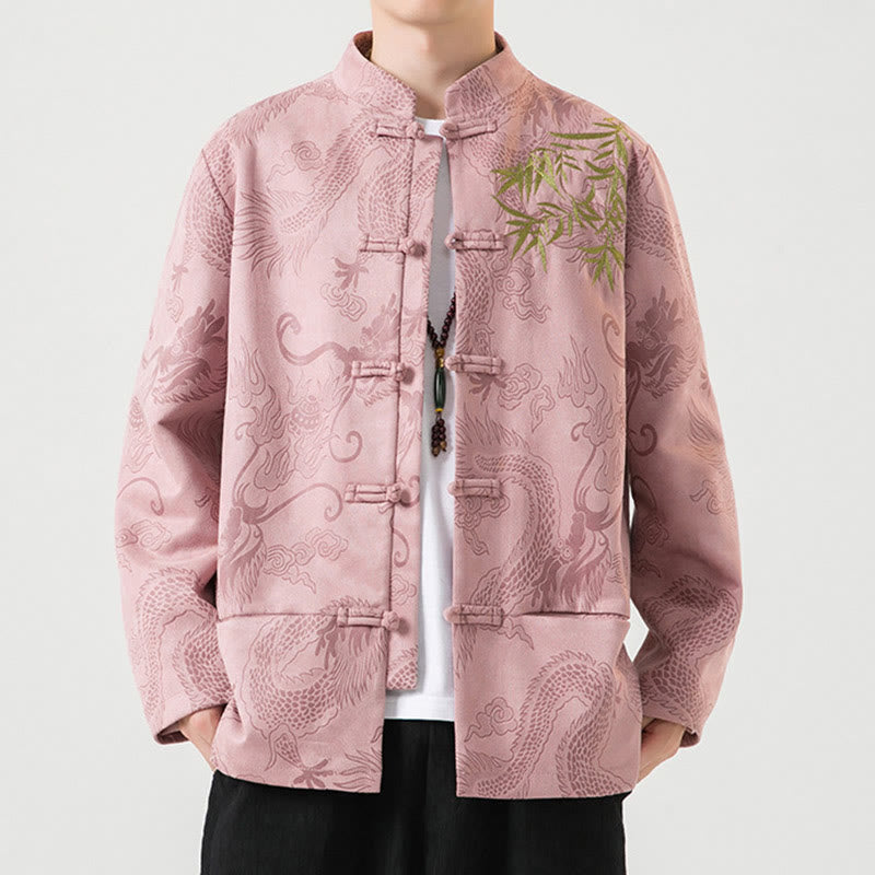 Buddha Stones竹 龍 カエルボタンデザイン 長袖 メンズジャケット - image 34