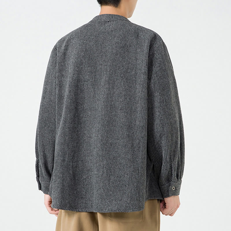 Buddha Stones無地 フロッグボタン 長袖 メンズ コットン コーデュロイ ジャケット ポケット付き - image 14