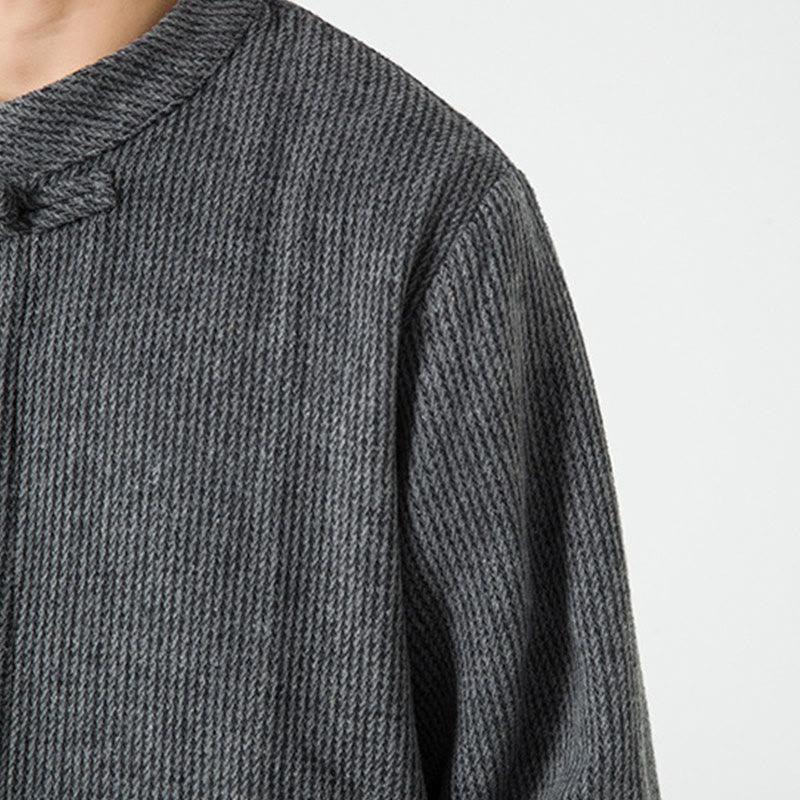 Buddha Stones無地 フロッグボタン 長袖 メンズ コットン コーデュロイ ジャケット ポケット付き - image 20