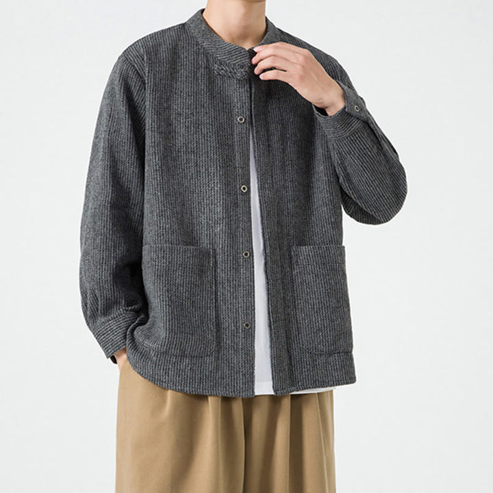 Buddha Stones無地 フロッグボタン 長袖 メンズ コットン コーデュロイ ジャケット ポケット付き - image 18