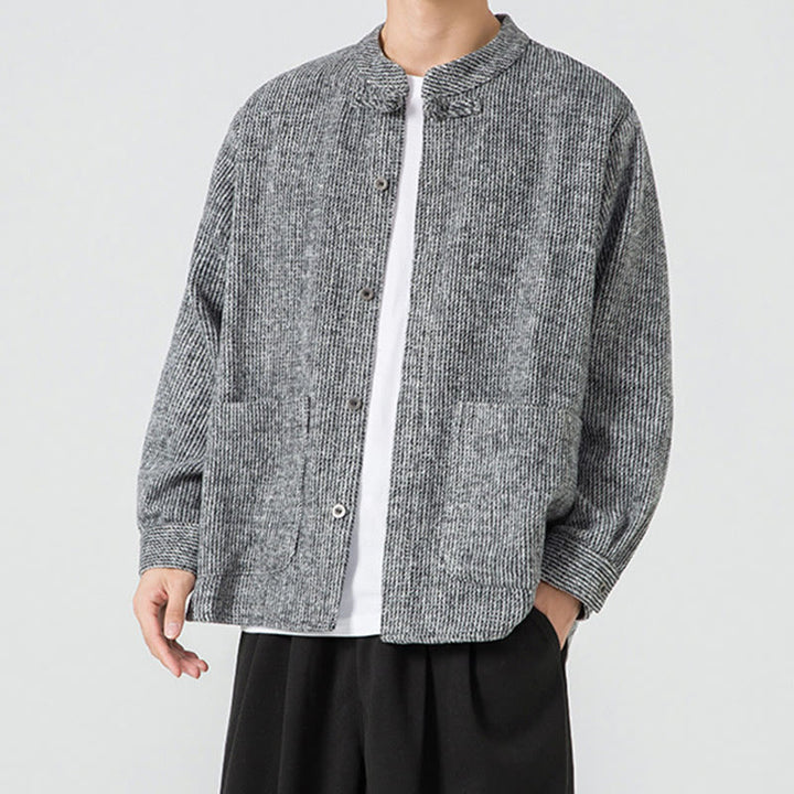 Buddha Stones無地 フロッグボタン 長袖 メンズ コットン コーデュロイ ジャケット ポケット付き - image 24