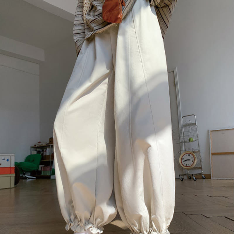 Buddha Stones無地 ドローストリング レディース バドパンツ ポケット付き - 白 - US6、 UK/AU10、 EU38 (XL) - image 5