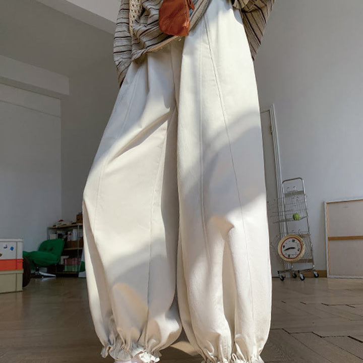 Buddha Stones無地 ドローストリング レディース バドパンツ ポケット付き - 白 - US6、 UK/AU10、 EU38 (XL) - image 5