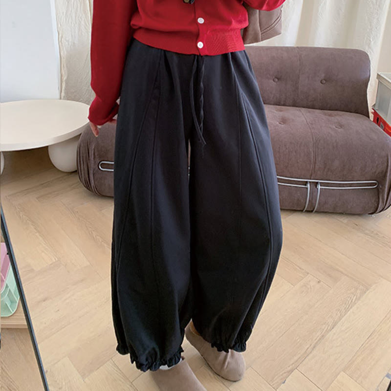 Buddha Stones無地 ドローストリング レディース バドパンツ ポケット付き - 黒 - US6、 UK/AU10、 EU38 (XL) - image 12