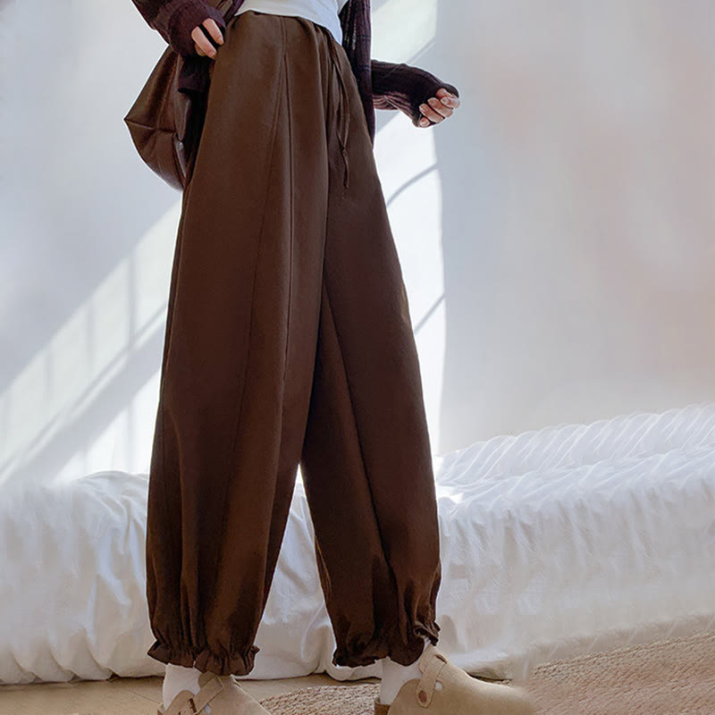 Buddha Stones無地 ドローストリング レディース バドパンツ ポケット付き - image 1