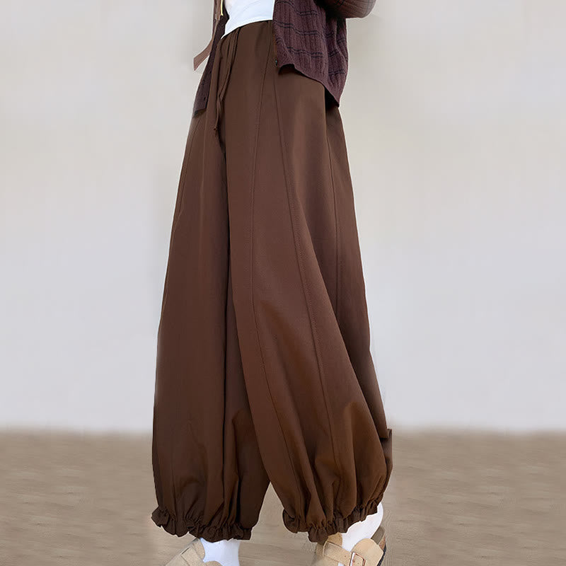 Buddha Stones無地 ドローストリング レディース バドパンツ ポケット付き - image 2