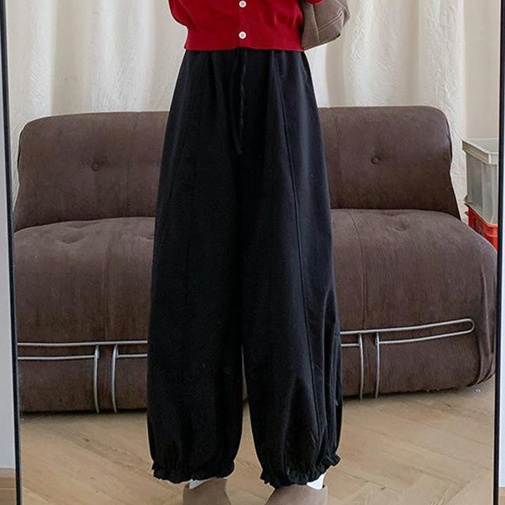 Buddha Stones無地 ドローストリング レディース バドパンツ ポケット付き - image 14