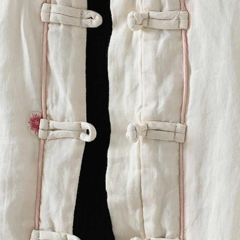 Buddha Stonesの花刺繍レディース長袖コットンパッド入りジャケット(ポケット付き) - image 8