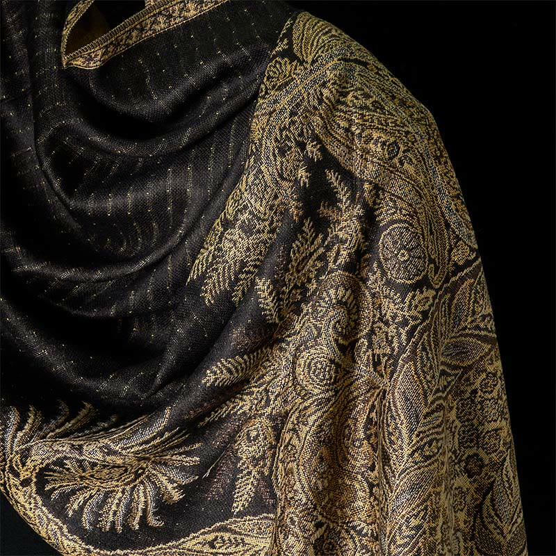 Buddha Stones春 長い葉 花柄 タッセル ソフト スカーフ ショール - image 8