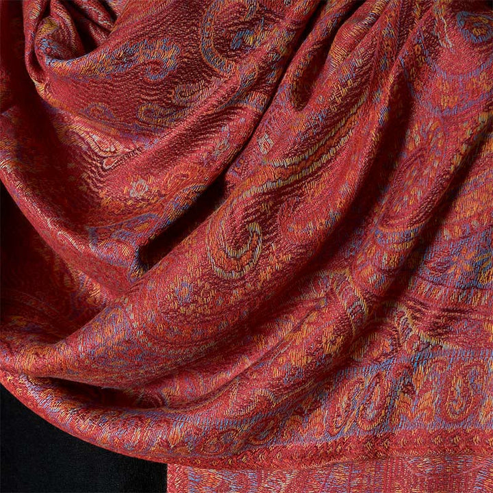 Buddha Stones春 カシューナッツ フラワー ストライプ柄 タッセル 心地よいスカーフ ショール - image 3