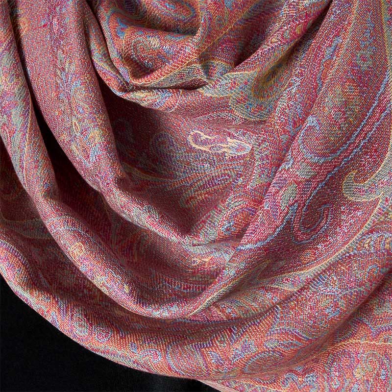 Buddha Stones春 カシューナッツ フラワー ストライプ柄 タッセル 心地よいスカーフ ショール - image 9