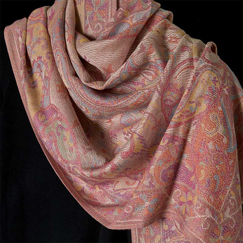 Buddha Stones春 カシューナッツの花 つる模様 タッセル ソフト スカーフ ショール - image 3