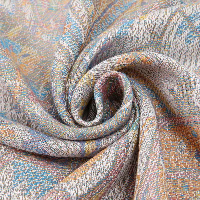 Buddha Stones春 カシューナッツの花 つる模様 タッセル ソフト スカーフ ショール - image 8