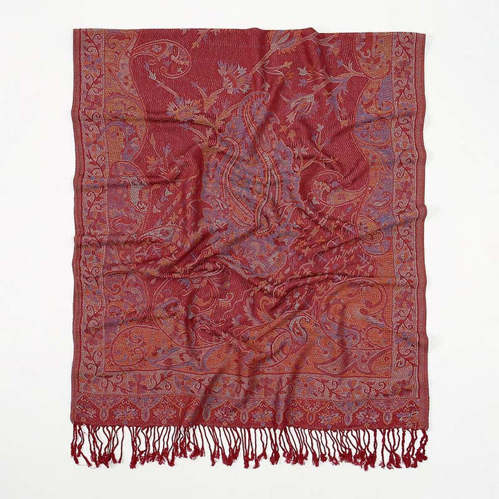 Buddha Stones春 カシューナッツの花 つる模様 タッセル ソフト スカーフ ショール - image 12