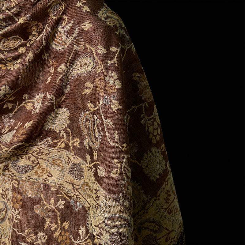 Buddha Stones春 カシューナッツフラワー 花柄 タッセル ソフトスカーフ ショール - image 4