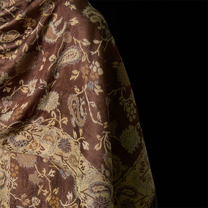 Buddha Stones春 カシューナッツフラワー 花柄 タッセル ソフトスカーフ ショール - image 4