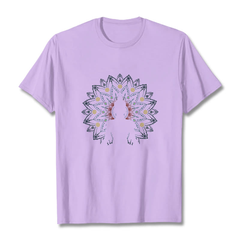 Buddha Stones曼荼羅花座仏陀柄Tシャツ - 梅 - 2XL - image 16