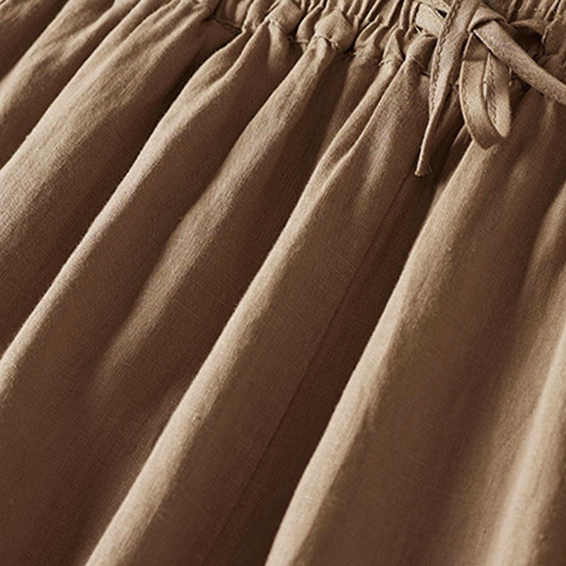 レディース ハーレムパンツ スモールフラワー刺繍 コットンリネン ポケット付き 夏用 Buddha Stones - image 9