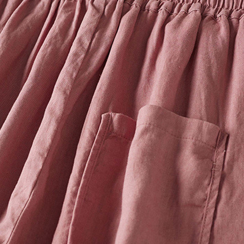 レディース ハーレムパンツ スモールフラワー刺繍 コットンリネン ポケット付き 夏用 Buddha Stones - image 14